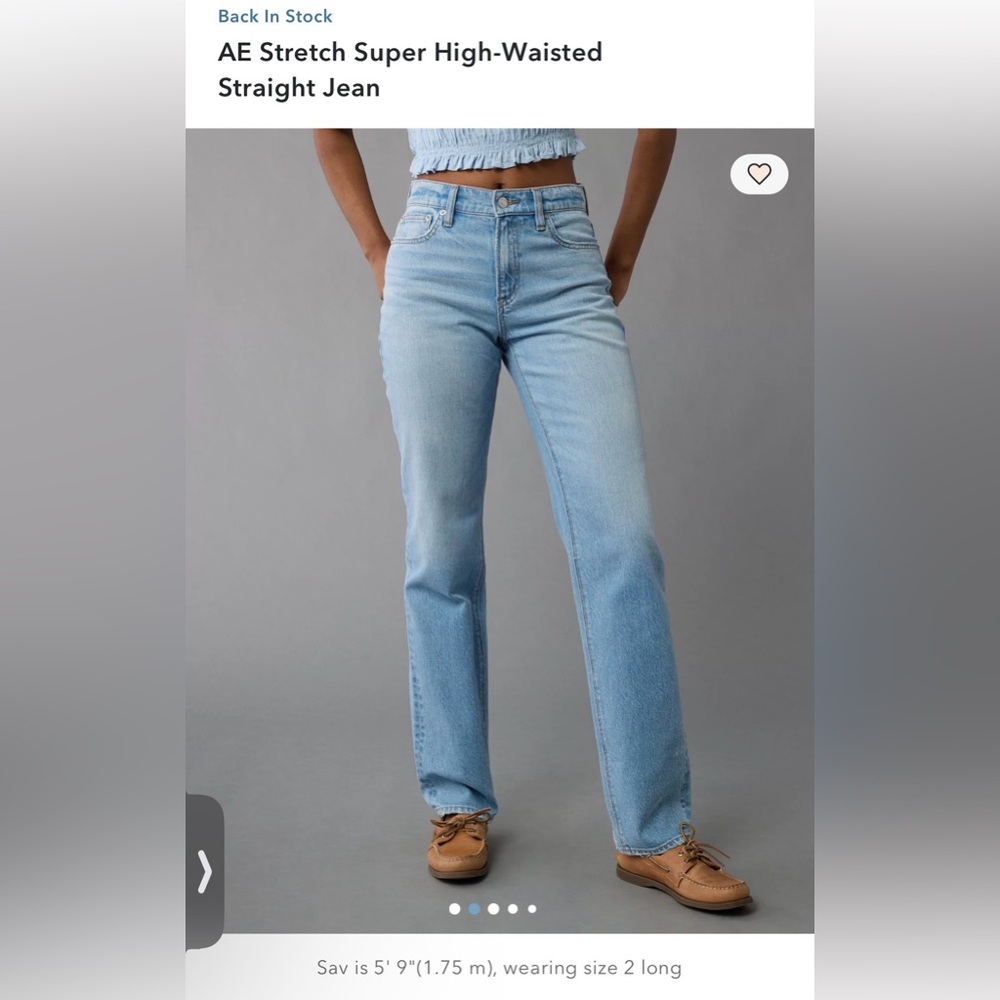 American Eagle Outfitters Light Blue Straight Leg Jeans